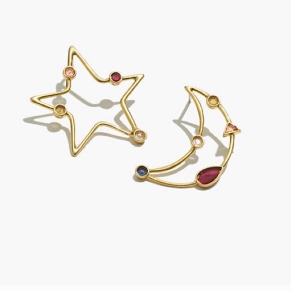 Madewell Jewelry - Madewell Finespun Moon and Star Earrings NWT